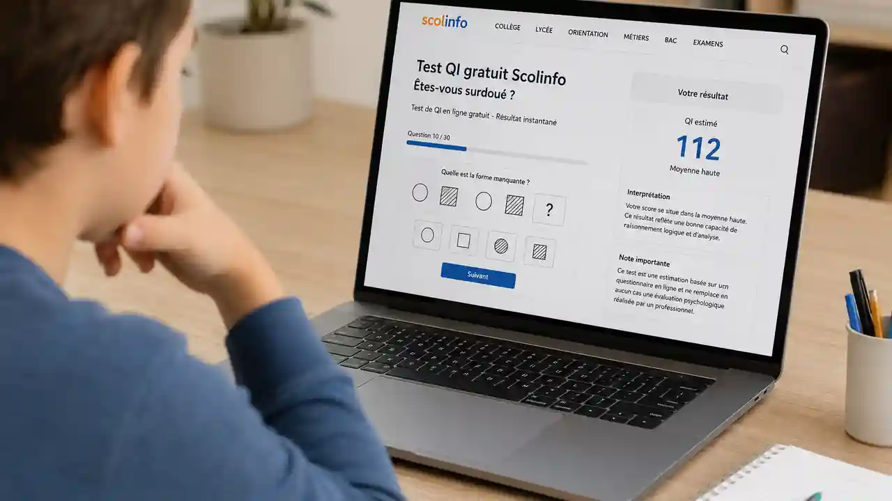 Test QI gratuit Scolinfo